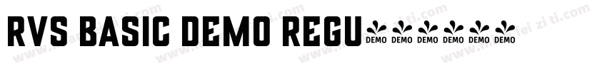 RVS Basic Demo Regu字体转换